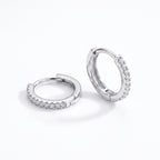 Pave Huggie Hoop Earrings