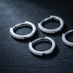 Pave Huggie Hoop Earrings