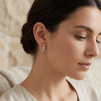 Pave Huggie Hoop Earrings